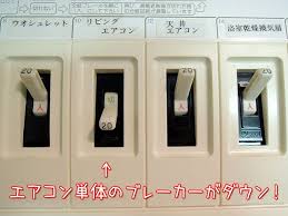 ブレーカーが落ちてる