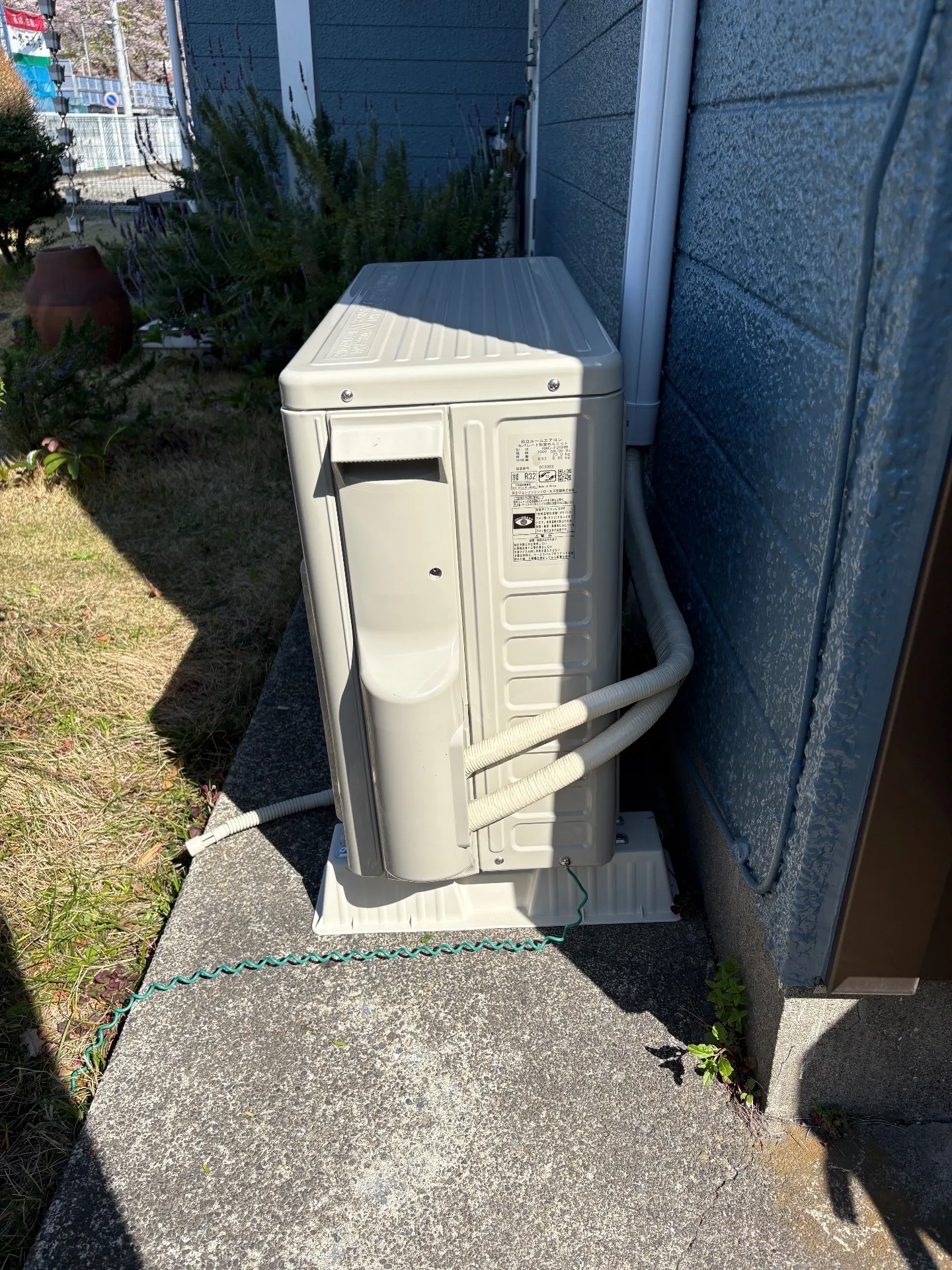 施工後配管接続部