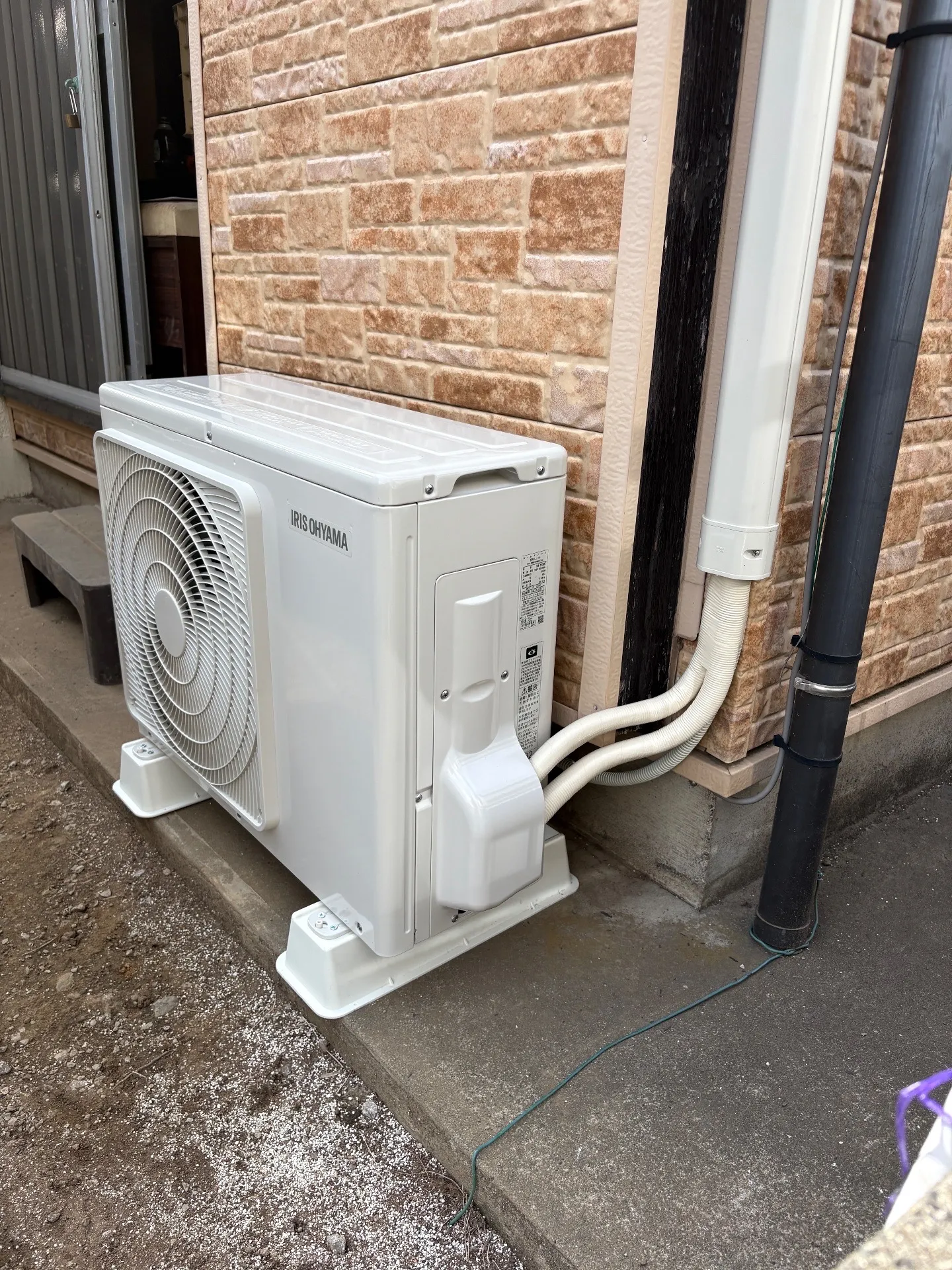 施工後配管接続部