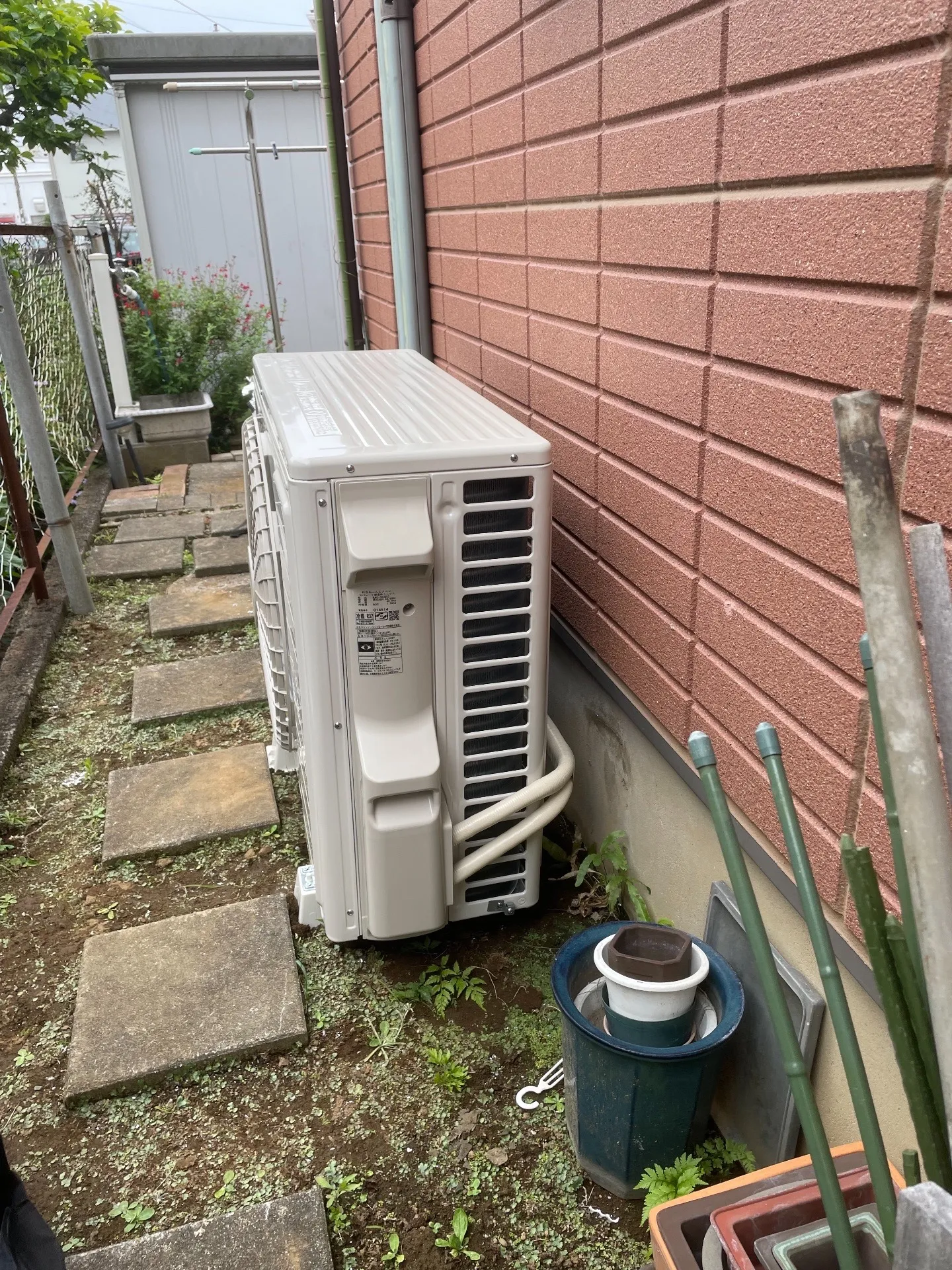 施工後配管接続部