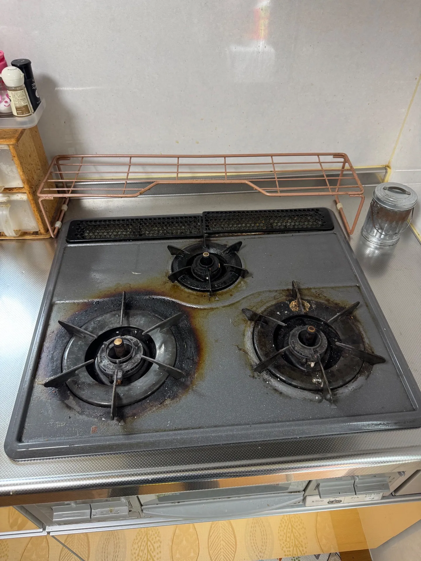 施工前ビルトインガスコンロ