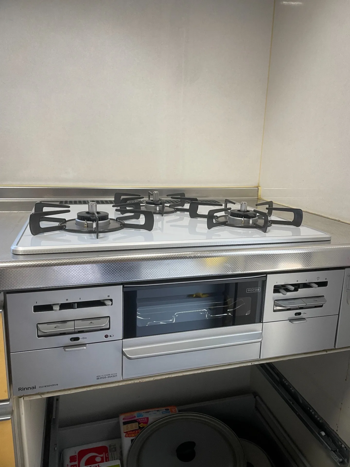 施工後ビルトインガスコンロ