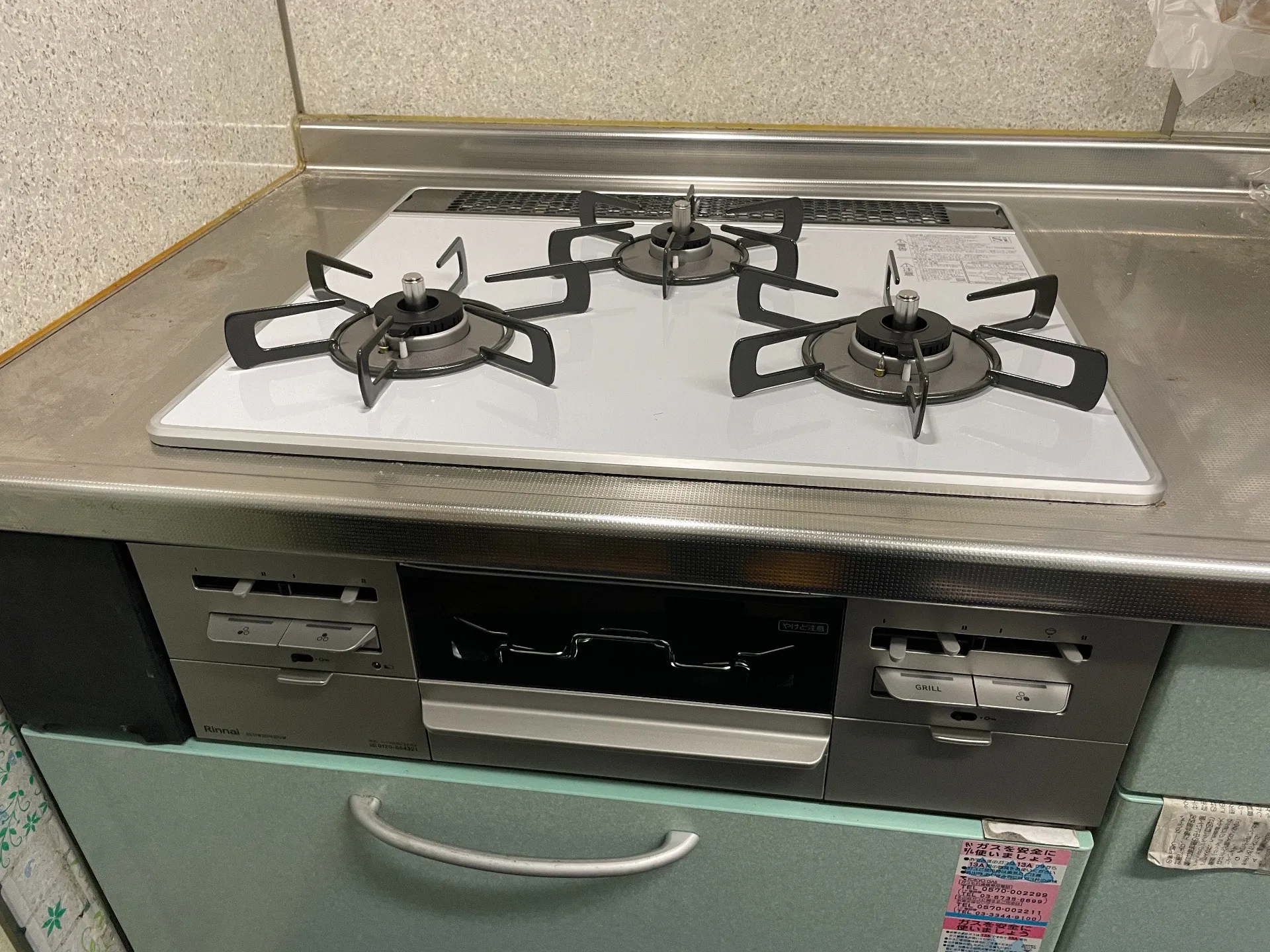 施工後ビルトインガスコンロ