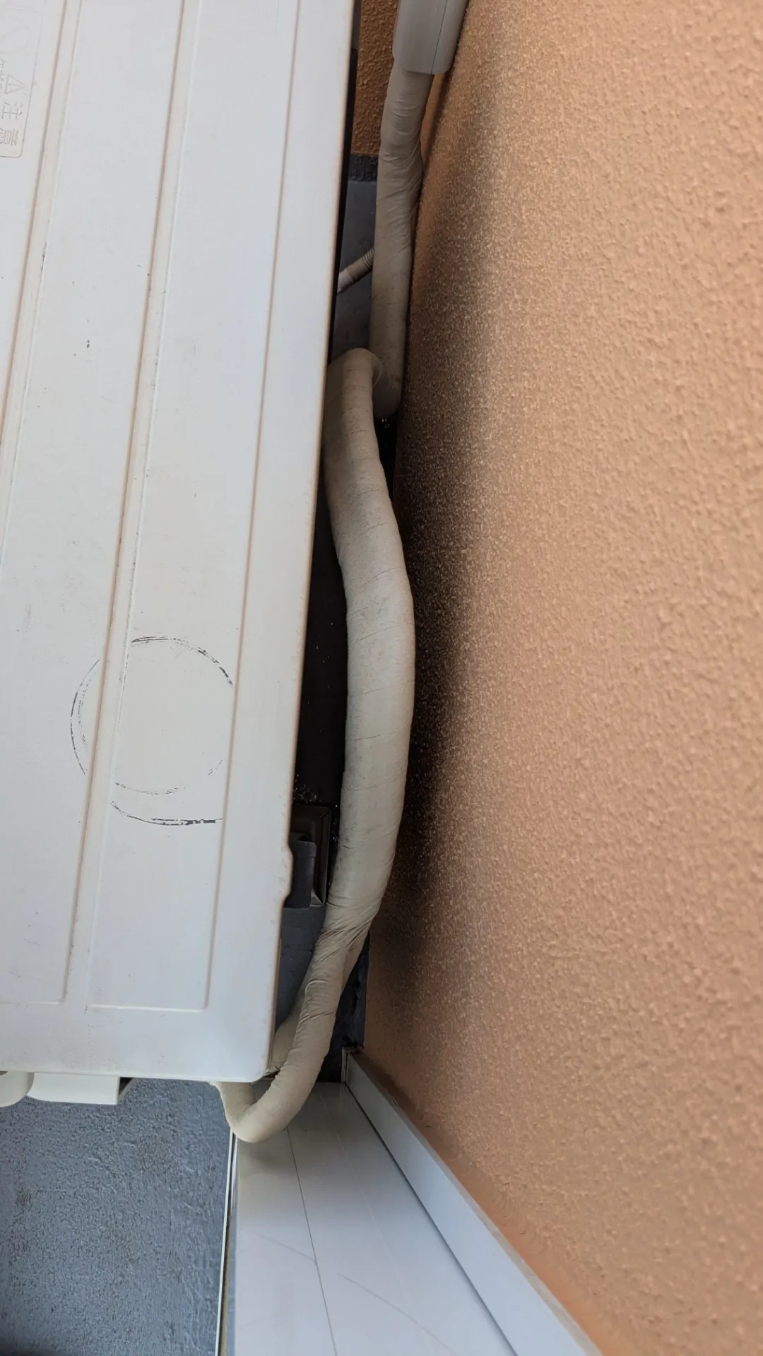 施工前室外機裏配管