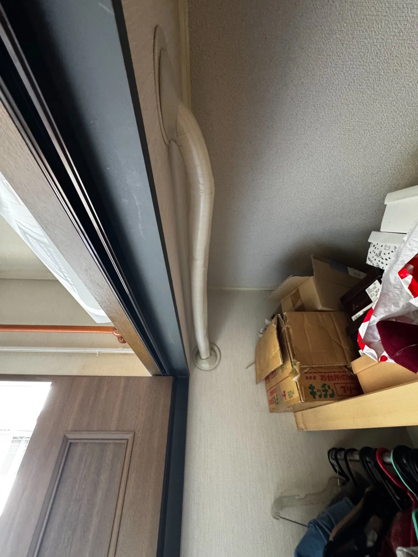 施工後屋内貫通配管