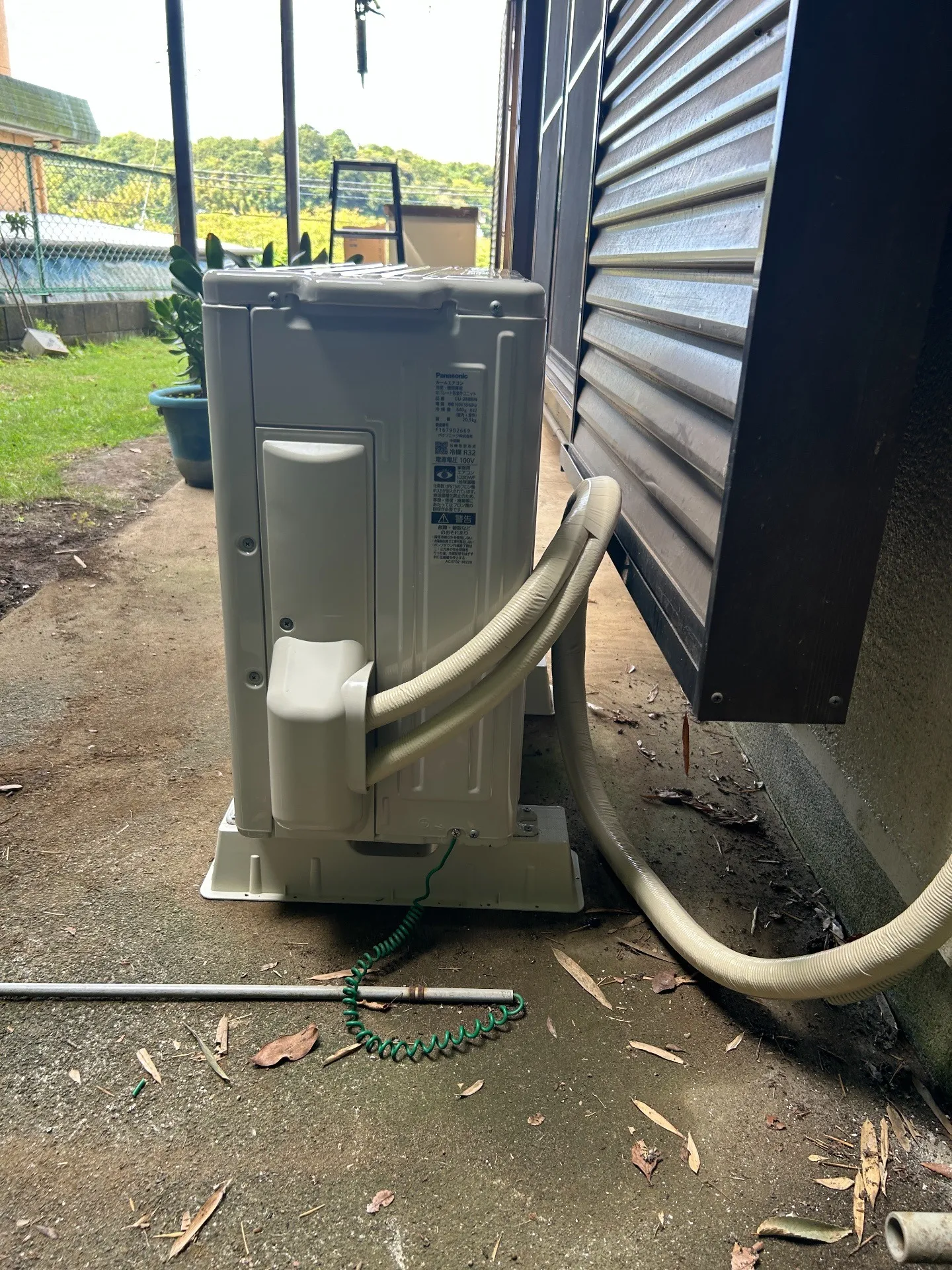 施工後配管接続部