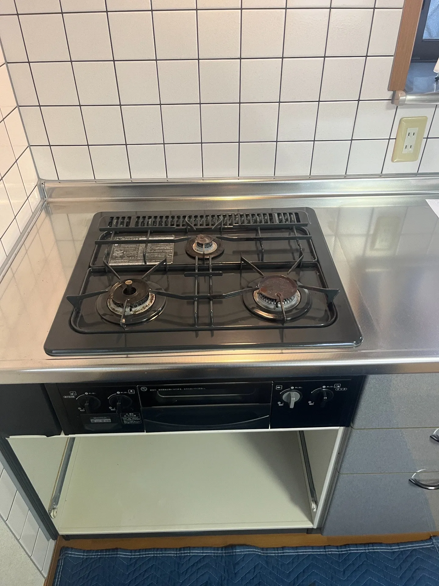 施工前ビルトインガスコンロ