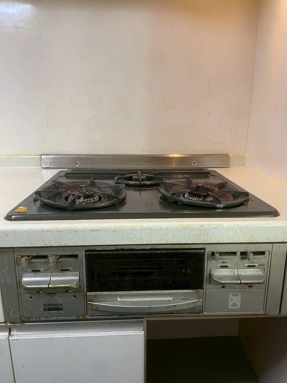 施工前ビルトインガスコンロ