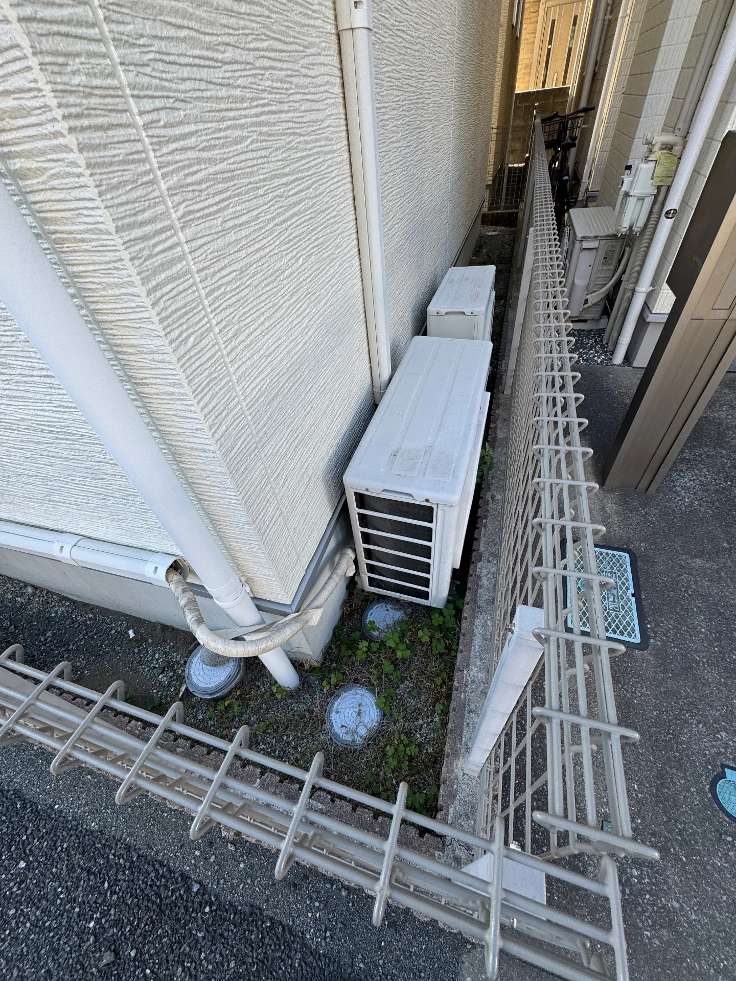 施工前室外機置き場