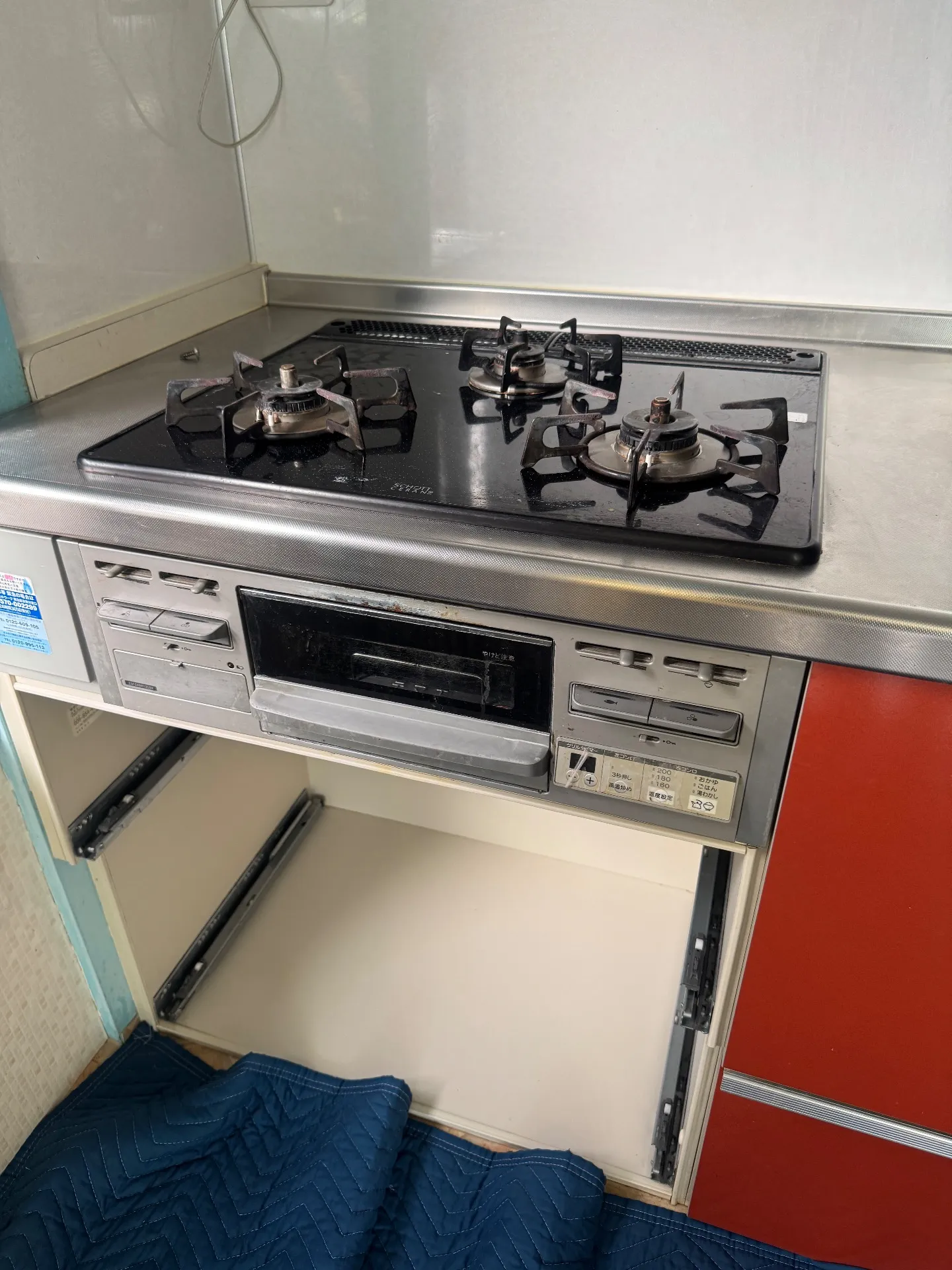 施工前ビルトインガスコンロ