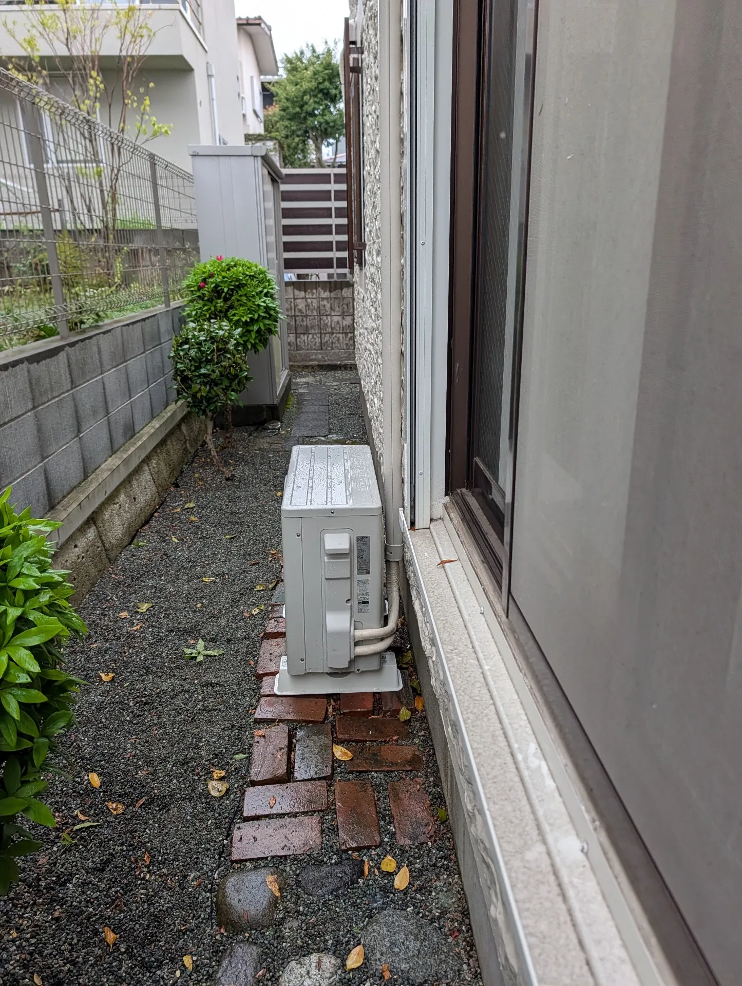 施工後室外機配管