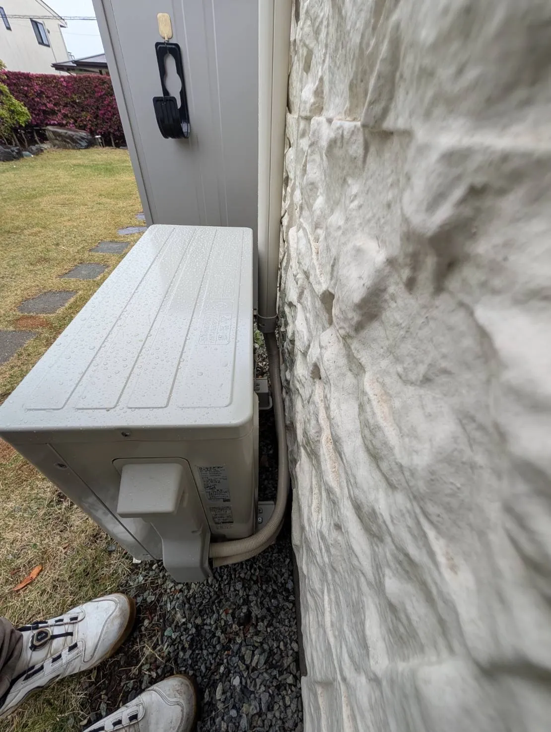 施工後室外機配管