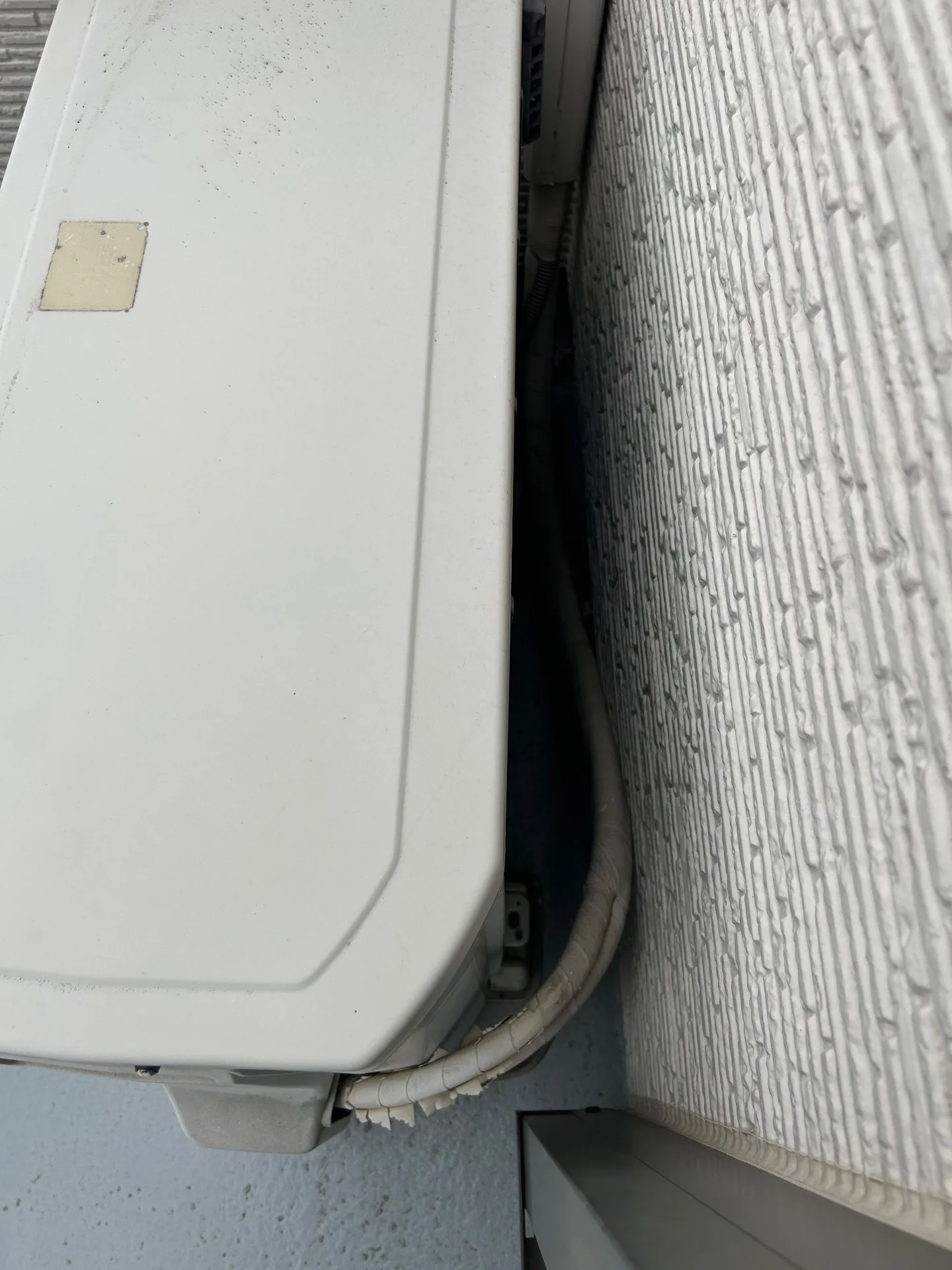 施工前室外機裏配管